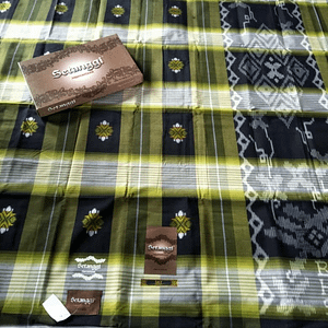 Special Macawis BHS SKT Setanggi-mercized cotton-Songket design-green black